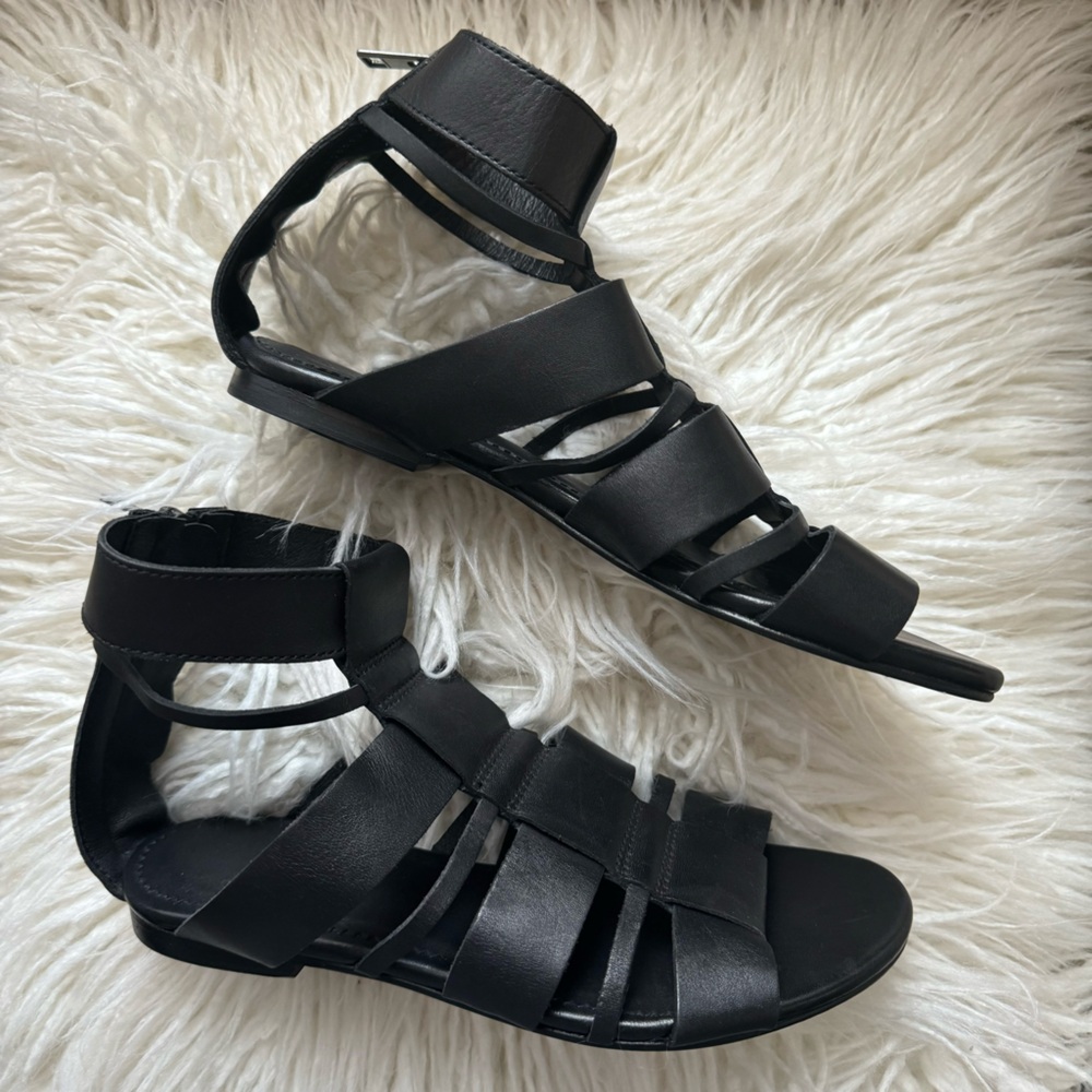ALLSAINTS Black Leather Sandals • size 37 (6)